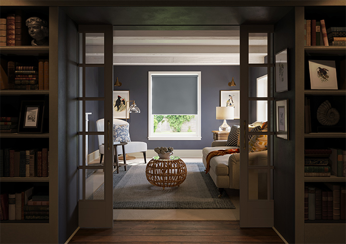 Levant (FR Blackout), Charcoal Grey - Twist&Fit Roller Blind - Image 8